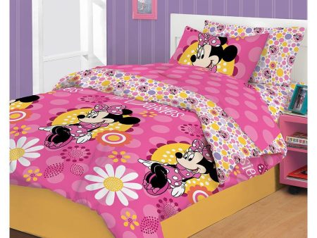 edredon minnie   cama doble rosa con amarillo Supply