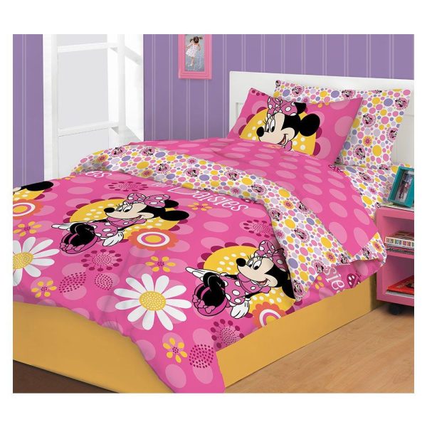 edredon minnie   cama doble rosa con amarillo Supply