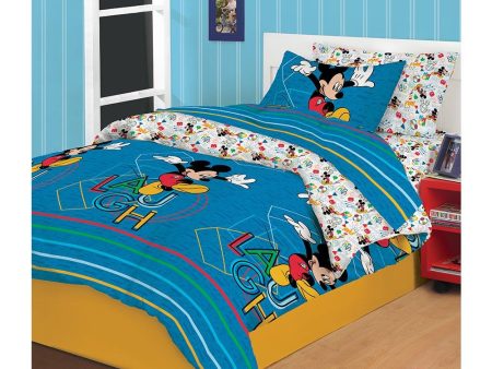 edredon mickey   cama doble azul Online Sale