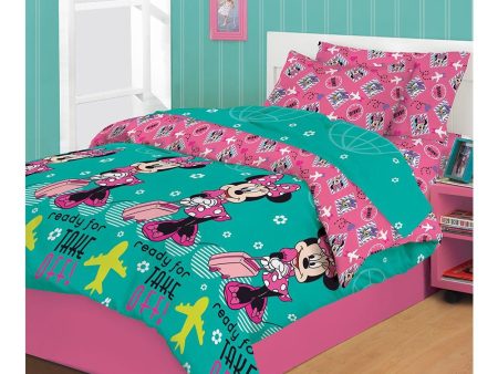 edredon minnie    cama doble rosa con verde For Discount