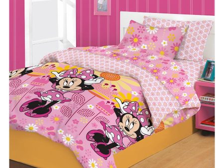 sabanas minnie   cama sencillo rosada Cheap