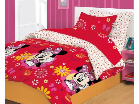 sabanas  minnie   cama sencillo roja Sale