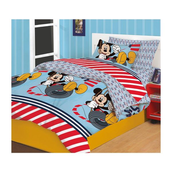 sabanas mickey   cama sencillo rayas rojas For Discount