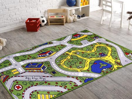 alfombra child rug fondo verde on Sale