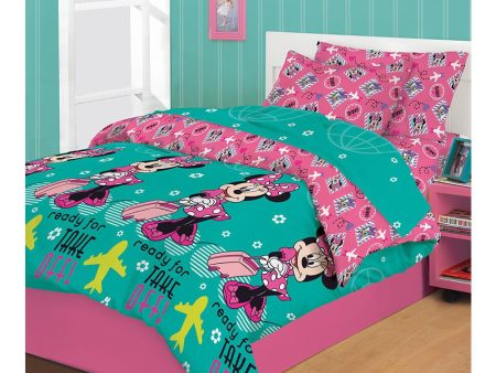 sabanas minnie   cama doble rosa con verde Online