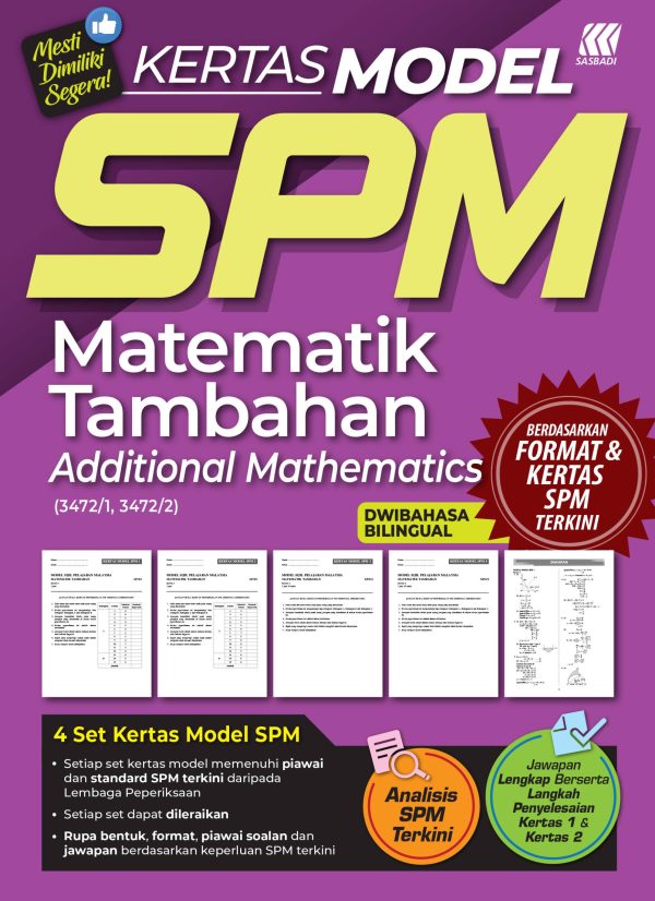 Kertas Model SPM Matematik Tambahan (Bilingual) (Edisi 2023) Online Sale