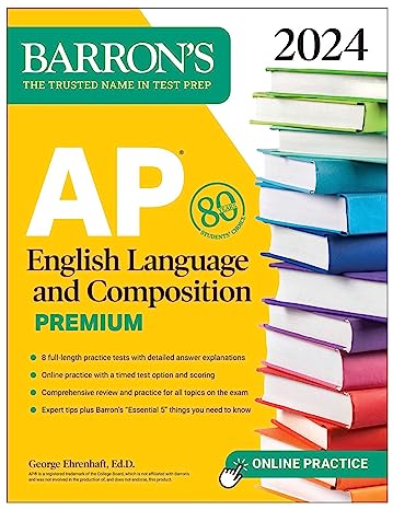 Barron s AP English Language & Composition Premium 2024 Fashion